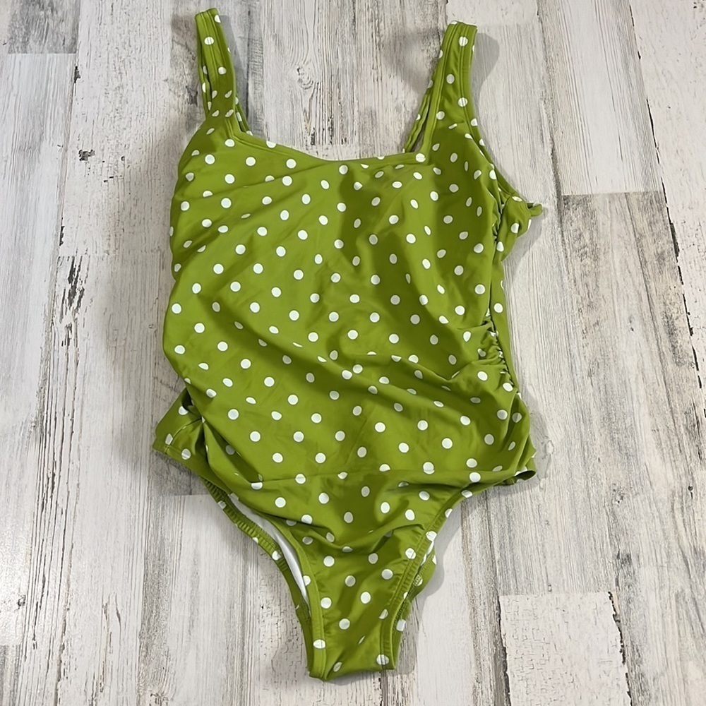 Kona Sol Green Polka Dot Swimsuit Size L. NWT - Picture 4 of 8